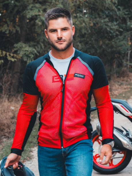 Airtex™ Armored Motorcycle Shirt - Red