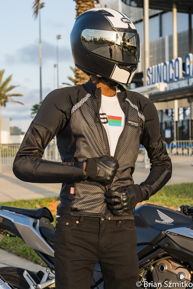 Airtex™ Armored Motorcycle Shirt - Black