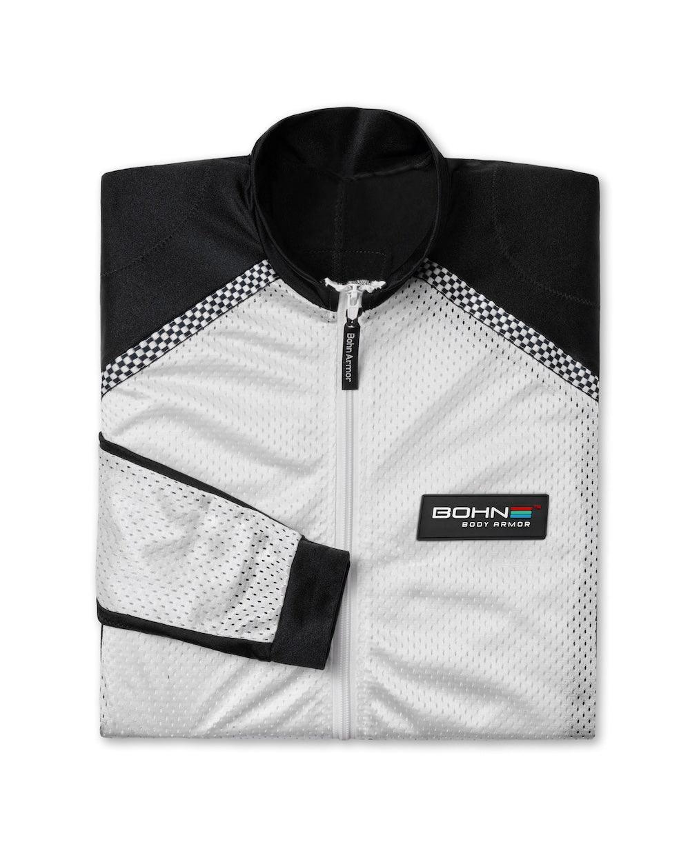 Black and White Airtex Shirt Folded