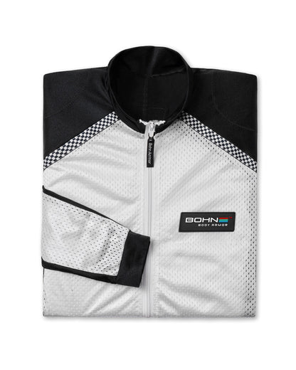 Black and White Airtex Shirt Folded