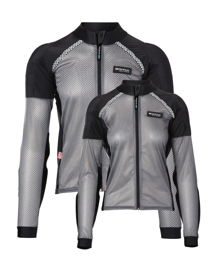Grey - Bohn Armor Mesh Airtex Armored Motorcycle Shirt