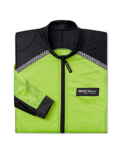 Hi-Vis Yellow Airtex Shirt Folded