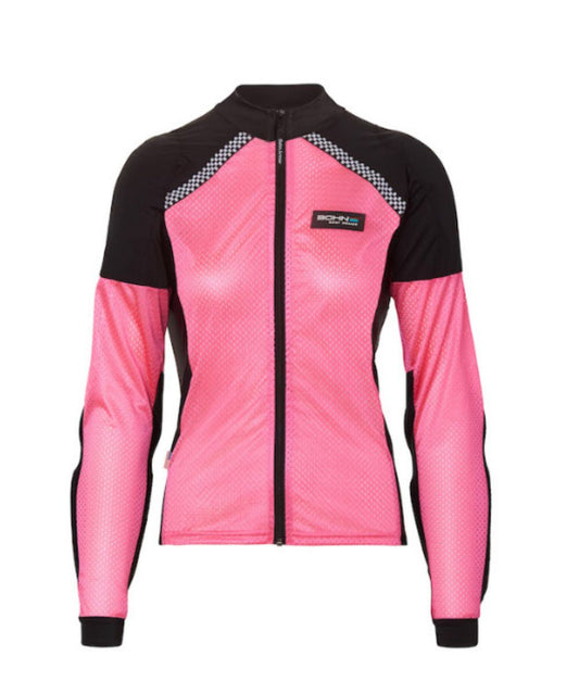 Pink- Bohn Armor Mesh Airtex Armored Motorcycle Shirt