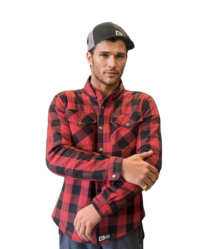 Flannel Riding Shirt – Red + Black