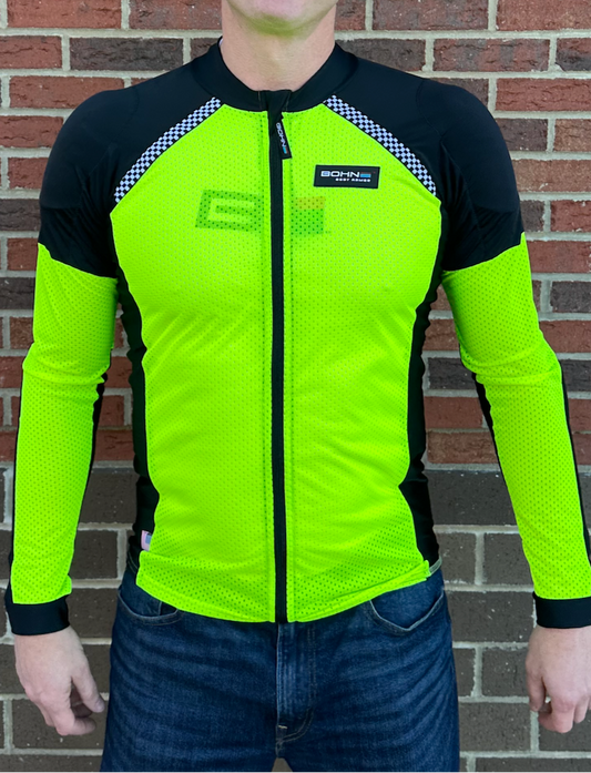 Airtex™ Mesh Armored Motorcycle Shirt - Hi-Vis Yellow