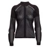 Bohn Body Armor All-Season Airtex Armored Motorcycle Riding Shirt with Zipper Black Front-Women