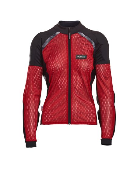 BOHN-BODY-ARMOR-ARMORED RIDING SHIRT - RED WOMENS FRONT