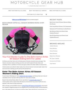 Women's Armored Motorcycle Shirt Review