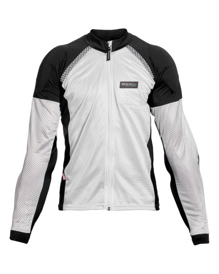Season Black and White Armored Motorcycle Shirt Front Male low res