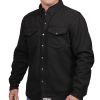 Bohn Kevlar Lined Armored Flannel - Black - Closed Front-Max-Quality