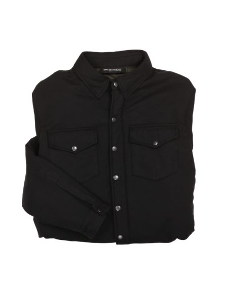 Bohn Kevlar Lined Armored Flannel - Black - folded-Max-Quality