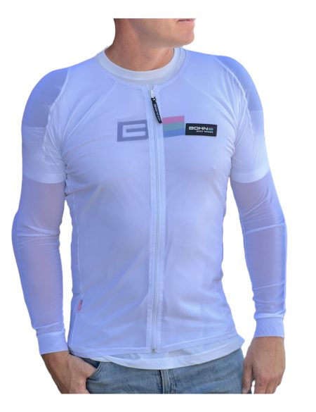 White Cool-Air Mesh Armored Shirt